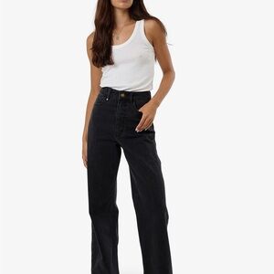 NWT Thrills Black Wide-Leg Denim 100% Cotton Jeans Sz 4